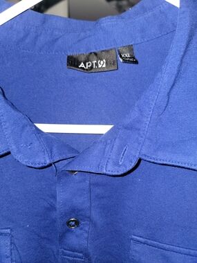 Apt. 9 Men's Royal Blue Polo Shirt with Button Placket